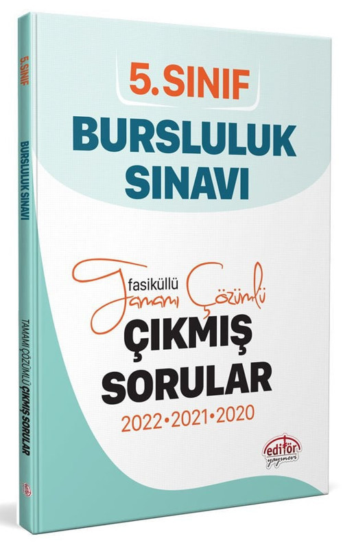 Editör Yayınları 5. Sınıf Pybs Bursluluk Sınavı Tamamı Çözümlü Çıkmış Sorular