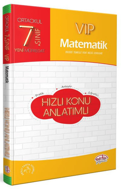 Editör Yayınları 7. Sınıf Matematik Vip Hızlı Konu Anlatım