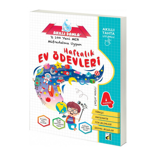 Damla Yayınları 4. Sınıf Akıllı Damla Haftalık Ev Ödevleri