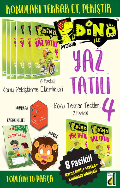 Damla Yayınları 4. Sınıf Dino İle Yaz Tatil Kitabı