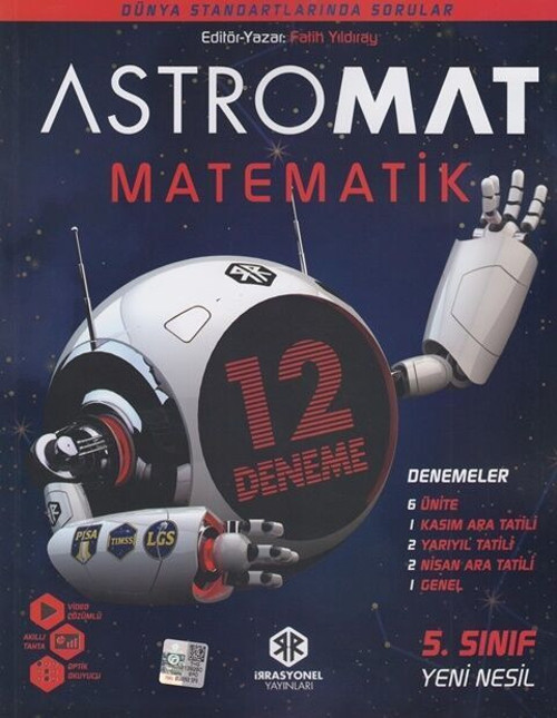 İrrasyonel Yayınları 5. Sınıf Astromat Matematik Yeni Nesil 12 Deneme