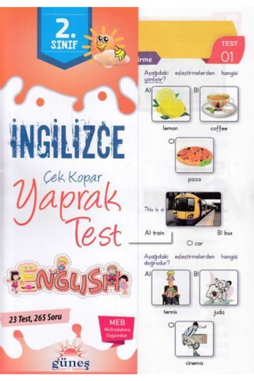 Güneş Yayınları 2. Sınıf İngilizce Yaprak Test