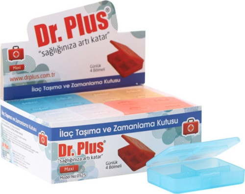 Dr. Plus 12 Adet Haftalık İlaç Saklama Ve Zamanlama Kutusu