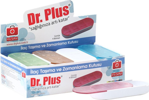 Haftalık Ilaç Hap Saklama Ve Zamanlama Kutusu Şeffaf (kutu=12 Adet ) Dr. Plus