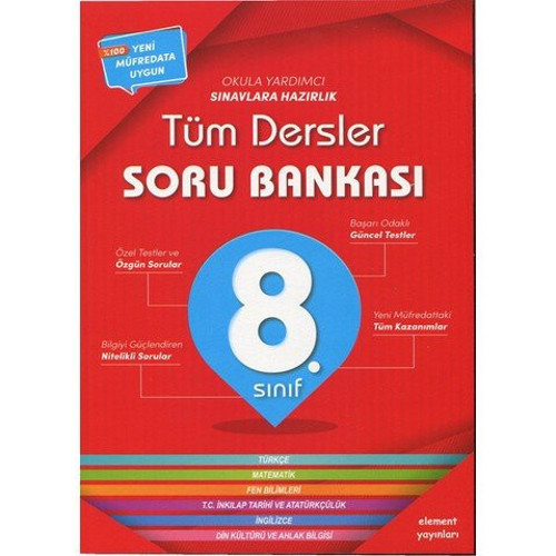 Element Yayınları 8. Sınıf Tüm Dersler Soru Bankası