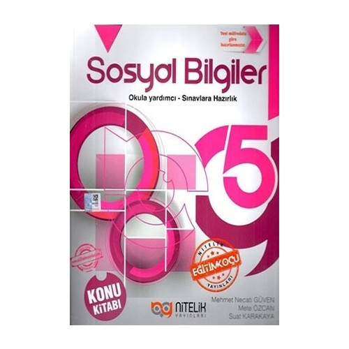 Nitelik Yayınları 5. Sınıf Sosyal Bilgiler Konu Kitabı