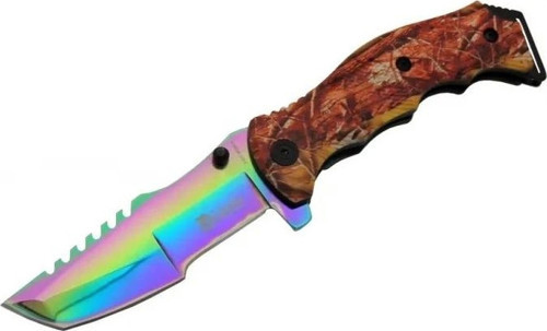 Tanto Fst 3039 A Tırtıklı Gökkuşağı Kamp Çakı 23 Cm - G10 Sap, Yarı Otomatik