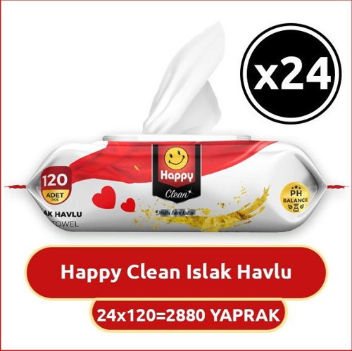 Clean Islak Havlu 120 li x 24 Adet