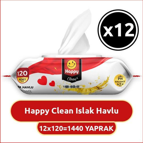 Clean Islak Havlu 120 li x 12 Adet