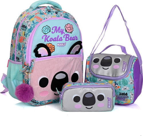 Mu-9102 My Koala Bear 3’lü Okul Seti (Sırt Çantası + Beslenme Çantası + Kalemlik)