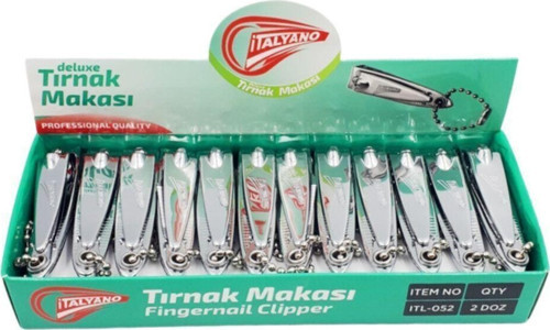 Küçük Boy Düz Zincirli Tırnak Makası 24'Lü