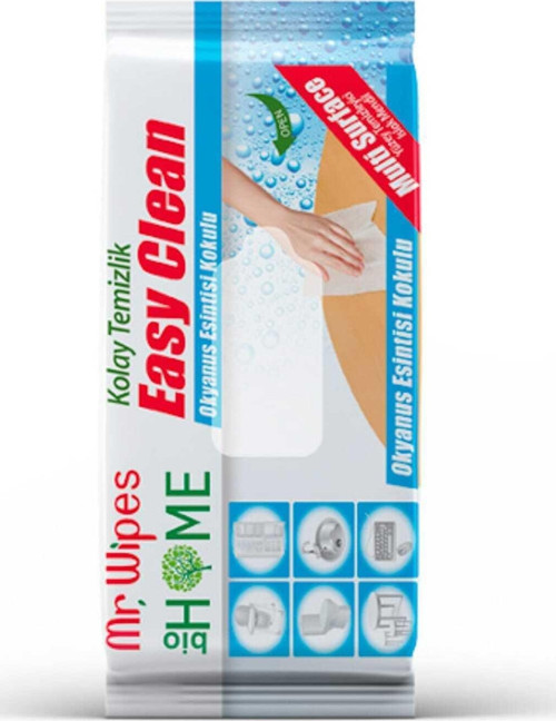 Mr. Wipes Çok Amaçlı Yüzey Temizleme Mendili - Okyanus Ferahlığı 40 Yaprak 8690131110352