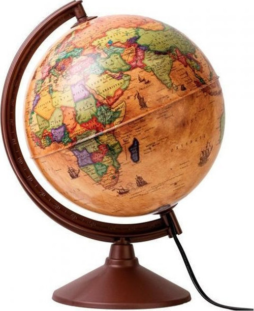 Modern Dünya Küre Antik Işıklı 20 Cm 48205