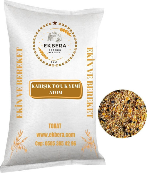 - Karışık Tavuk Yemi Atom - 25 Kg (Tavuk, Ördek, Kaz Ve Tüm Kanatlılar İçin)