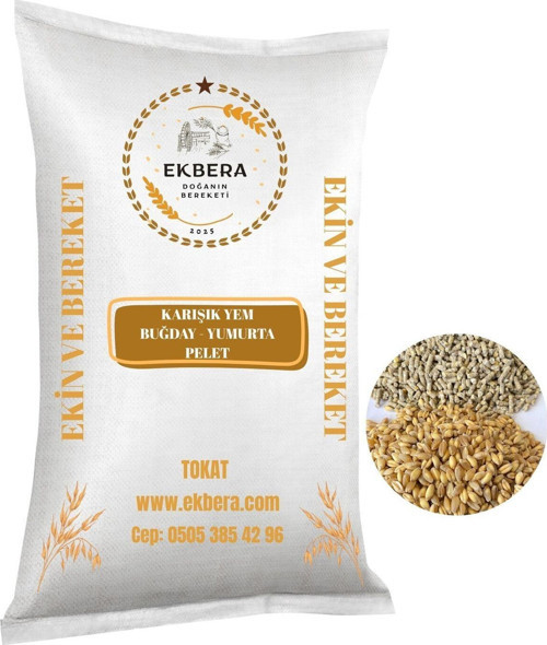 - Yumurta Pelet Yemi Ve Buğday Karışımı (Tavuk, Kaz, Ördek Vb.) - 25 Kg