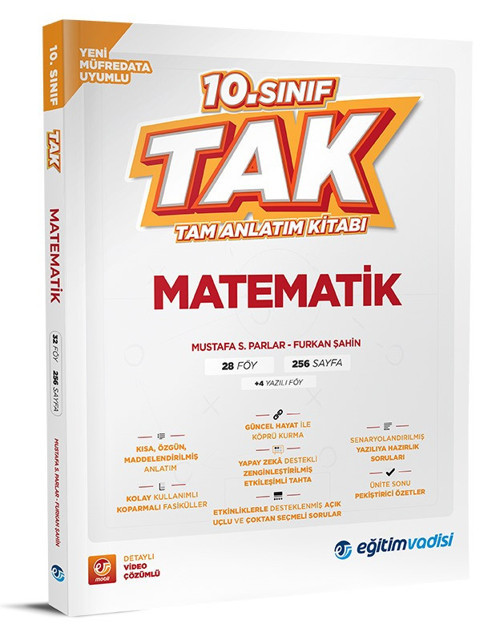 Eğitim Vadisi 2026 10. Sınıf Matematik Tak Tam Anlatım Kitabı