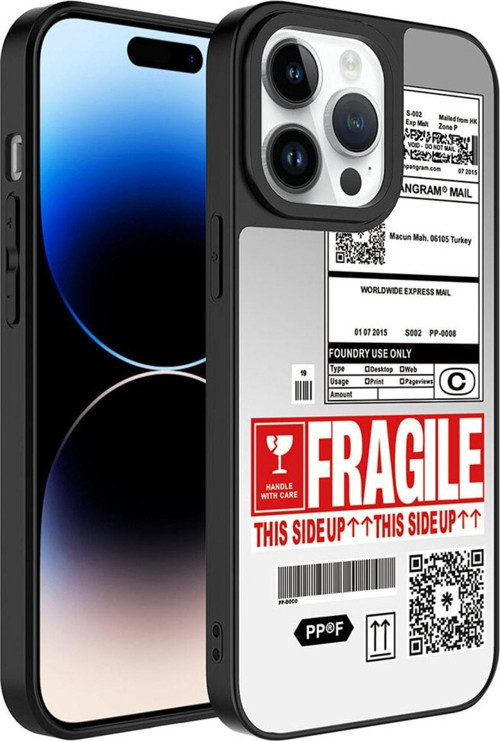 Apple Iphone 14 Pro Ile Uyumlu Aynalı Fragi?le Desenli Kamera Korumalı Parlak Z- Mirror Kapak
