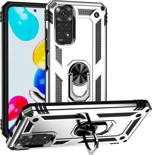 Galaxy A23 Kılıf Ile Uyumlu Kılıf Shockprof Yüzük Tutuculu Vega Gri