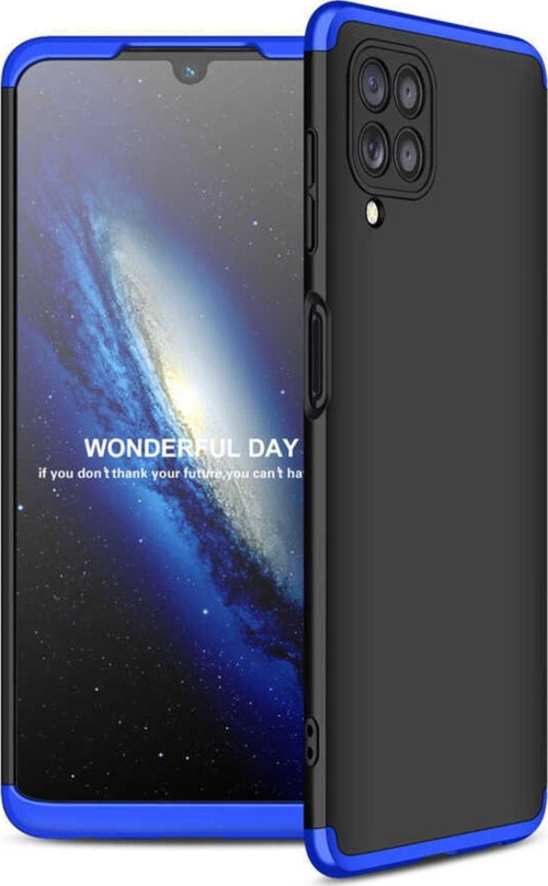 Galaxy A22 4g Ile Uyumlu Kılıf Soft Hard Koruma Ays Siyah-mavi