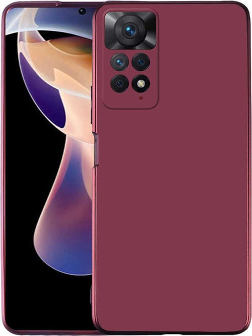 Xiaomi Redmi Note 11 Ile Uyumlu Kılıf Premier Silikon Kapak Mürdüm