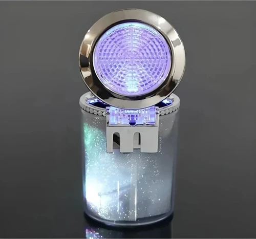 7 Renkli RGB Led Işıklı Lüx Oto Küllük Kapaklı Spor Araç İçi Küllük Araba Küllüğü