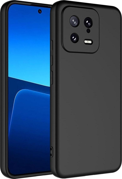 Xiaomi Mi 13 ile Uyumlu Kılıf Kadife Iç Yüzey Silikon Z-Mara Lansman Vieri Kılıf Siyah