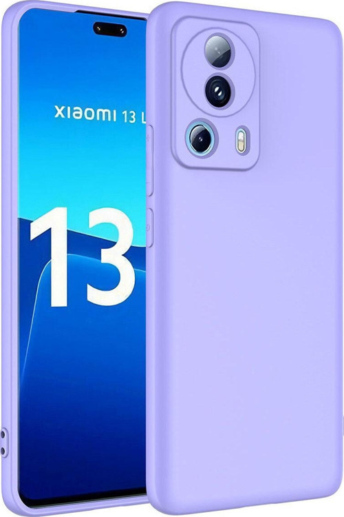 Xiaomi Mi 13 Lite ile Uyumlu Kılıf Kadife Iç Yüzey Silikon Z-Mara Lansman Vieri Kılıf Lila