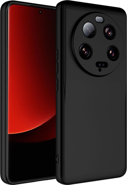 Xiaomi Mi 13 Ultra ile Uyumlu Kılıf Kadife Iç Yüzey Silikon Z-Mara Lansman Vieri Kılıf Siyah