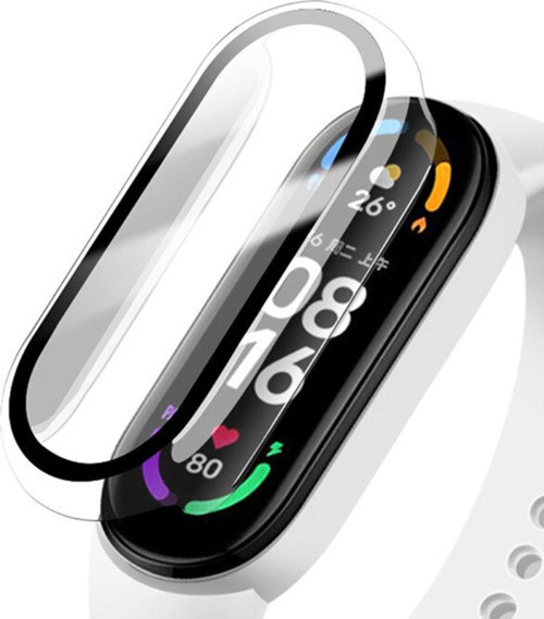 Xiaomi Mi Band 5 Ile Uyumlu Tam Kapatan Önü Kapalı Serendipity Tempered Ekran Koruma Şeffaf