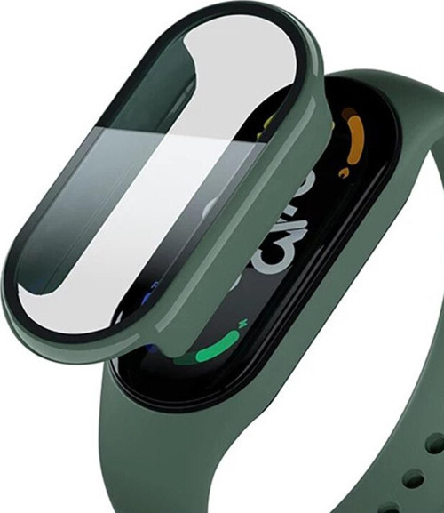 Xiaomi Mi Band 7 Ile Uyumlu Tam Kapatan Önü Kapalı Serendipity Tempered Ekran Koruma Yeşil
