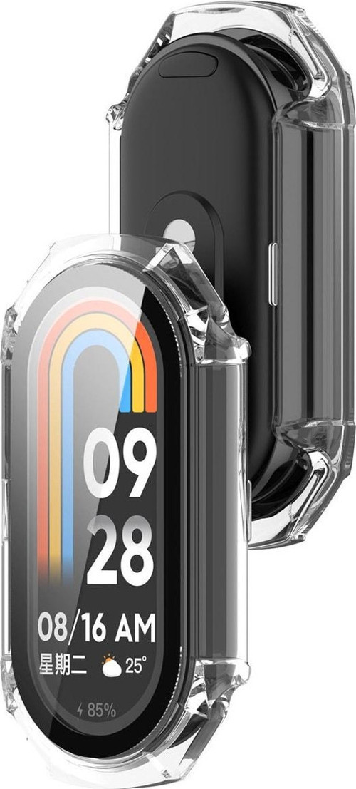 Xiaomi Mi Band 8 Ile Uyumlu Sert Pc Kasa Korumalı Gard Çerçeve Şeffaf