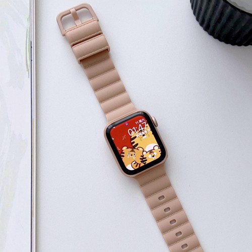 Apple Watch Ile Uyumlu Kordon 42-44mm Ve 45mm Uyumlu Renkli Tokalı Chateau Kordon Kayış