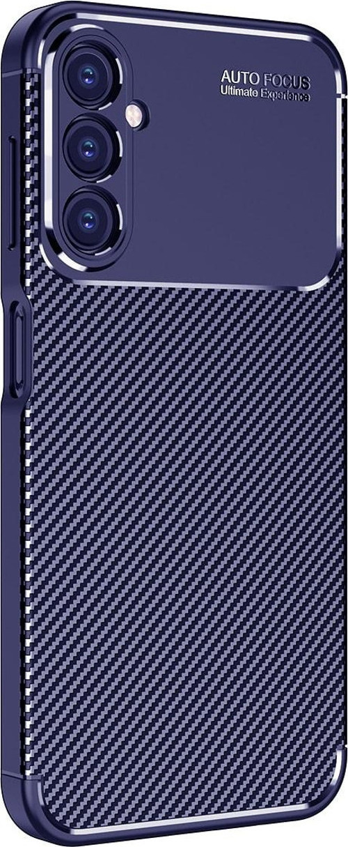 Galaxy A34 Ile Uyumlu Kılıf Karbon Delüx Parmak Izi Yapmayan Ultra Slim Tpu Silikon Lacivert