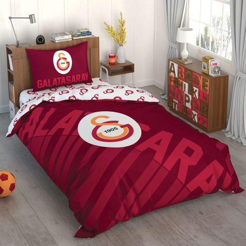 Galatasaray Kırmızı Logo Tek Kişilik Lisanslı Nevresim Takımı