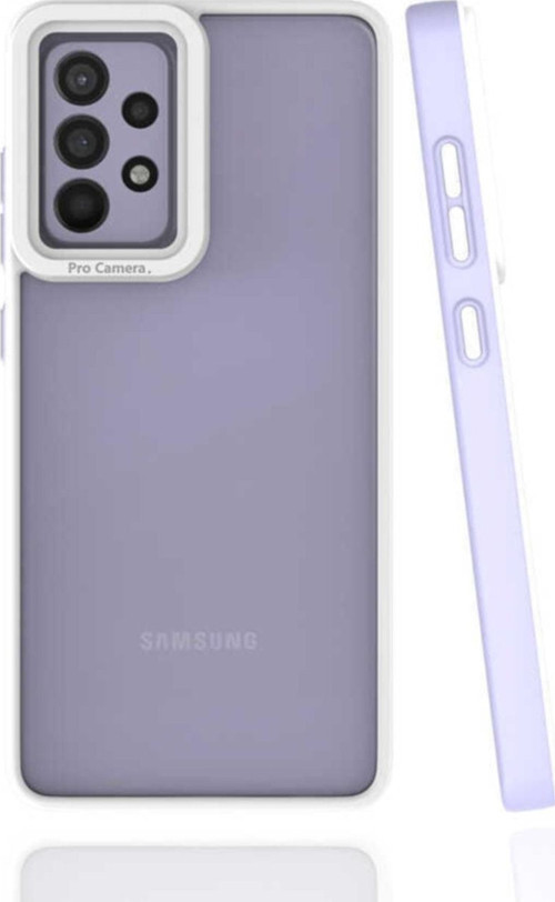 Galaxy A52 Kılıf Kamera Korumalı Mat Yüzeyli Mimi Kapak Lila
