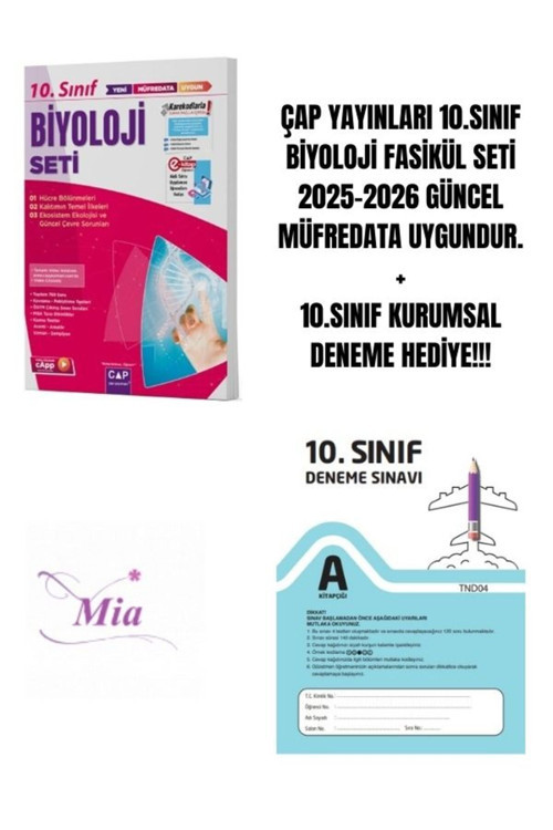 ÇAP YAYINLARI 10.SINIF BİYOLOJİ FASİKÜL SETİ HEDİYELİ