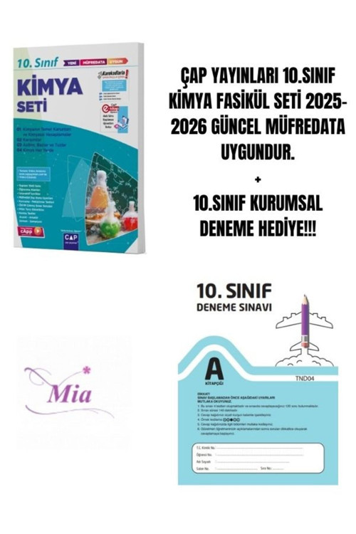 ÇAP YAYINLARI 10.SINIF KİMYA FASİKÜL SETİ HEDİYELİ