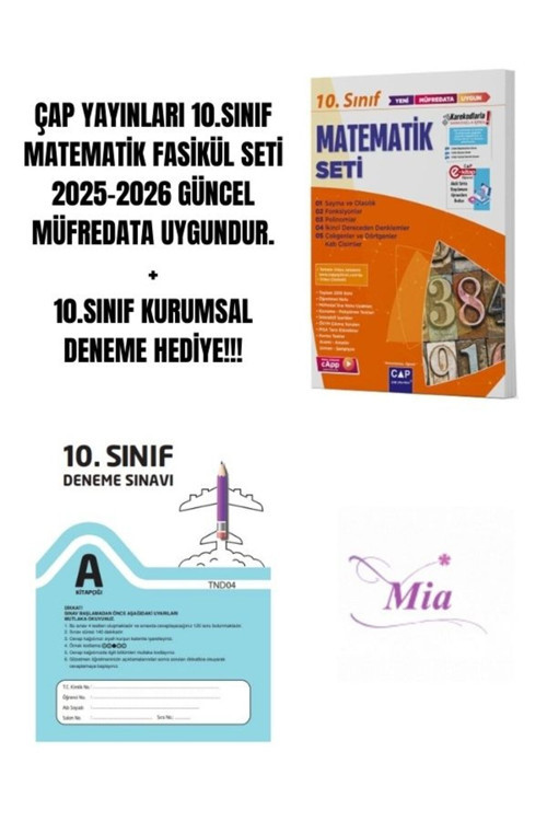 ÇAP YAYINLARI 10.SINIF MATEMATİK FASİKÜL SETİ HEDİYELİ