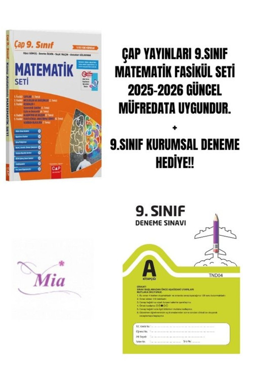 ÇAP YAYINLARI 9.SINIF MATEMATİK FASİKÜL SET HEDİYELİ