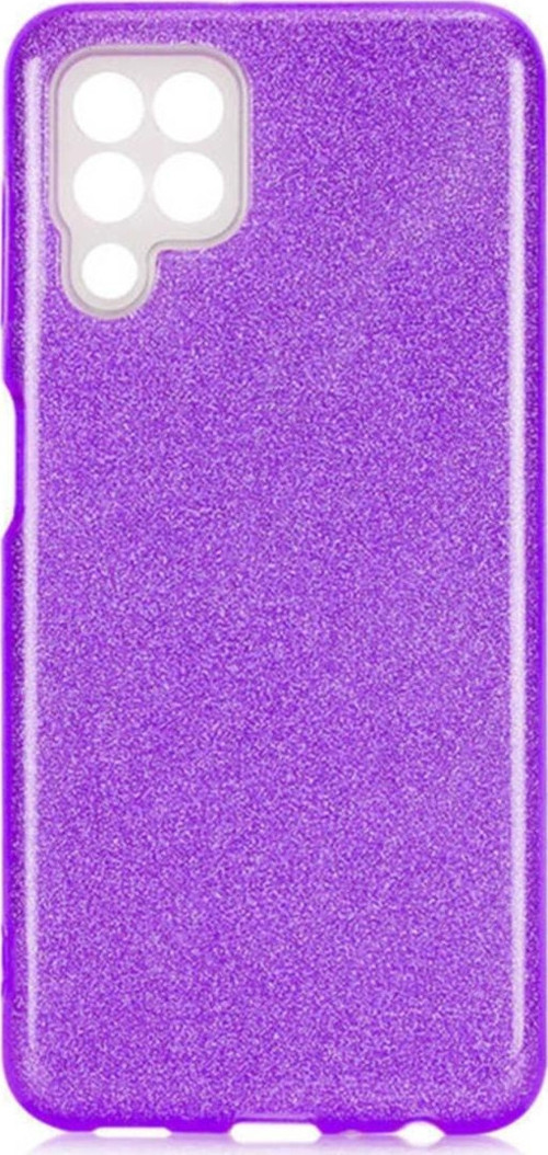 Galaxy M22 Kılıf Simli Shining Silikon Mor