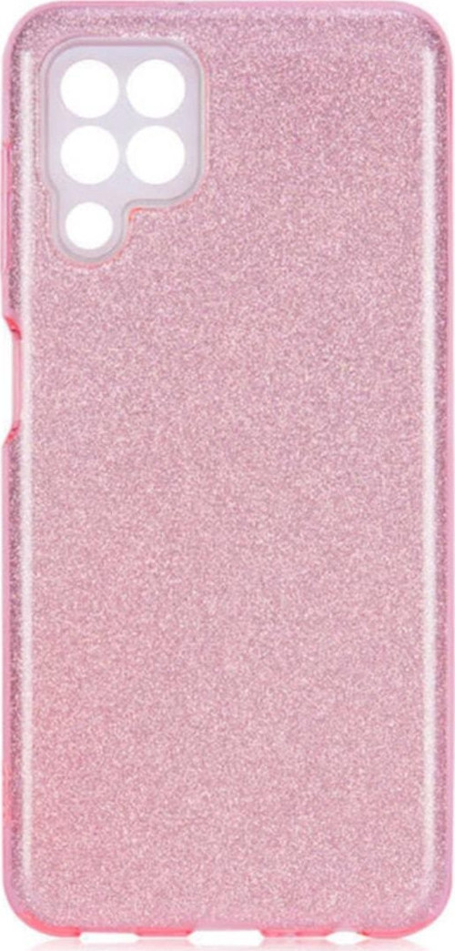 Galaxy M22 Kılıf Simli Shining Silikon Rosegold
