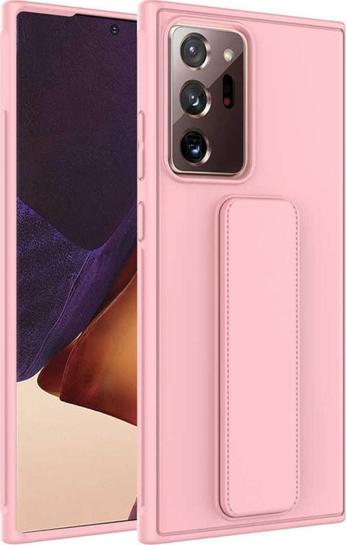 Galaxy Note 20 Ultra Ile Uyumlu Mat Pürüzsüz Stand Olabilen Kılıf Diaphanous Kapak Pembe