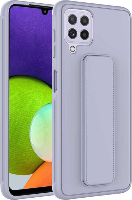 Galaxy M32 Ile Uyumlu Mat Pürüzsüz Stand Olabilen Kılıf Diaphanous Kapak Gri