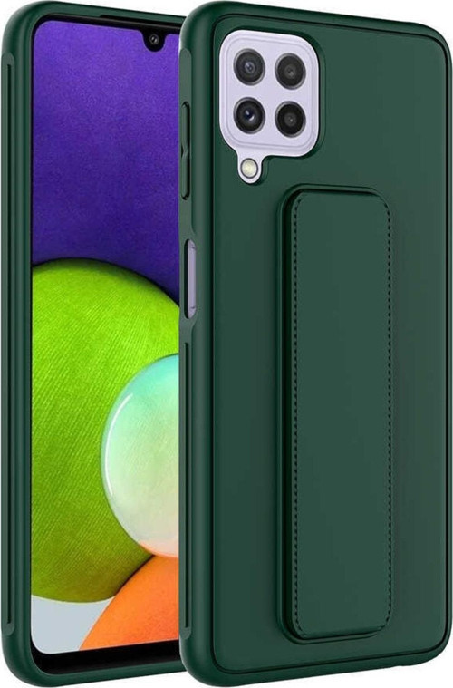 Galaxy M32 Ile Uyumlu Mat Pürüzsüz Stand Olabilen Kılıf Diaphanous Kapak Yeşil