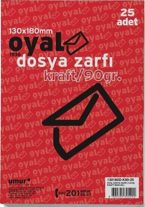 ZARF DOSYA 13x18 90GR KRAFT - (500 Adet)