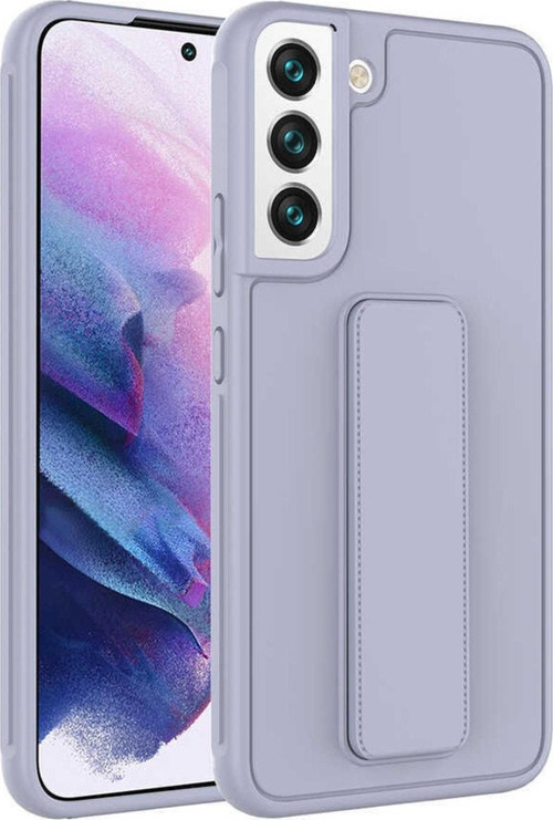 Galaxy S22 Ile Uyumlu Mat Pürüzsüz Stand Olabilen Kılıf Diaphanous Kapak Gri