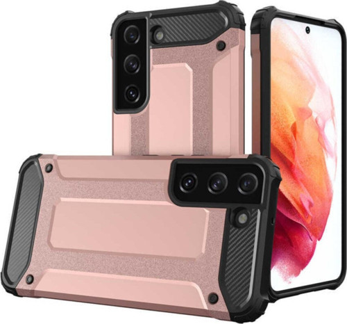Galaxy S22 Kılıf Shockproof Zırh Koruma Rosegold