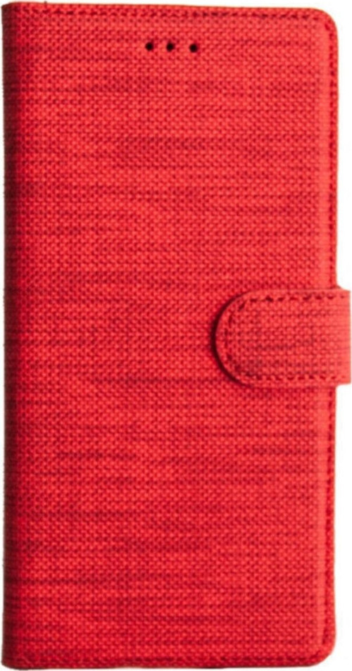 General Mobile Gm20 Pro Uyumlu Kırmızı Standlı Kartvizitli Ve Para Gözlü Kumaş Desen Kılıf