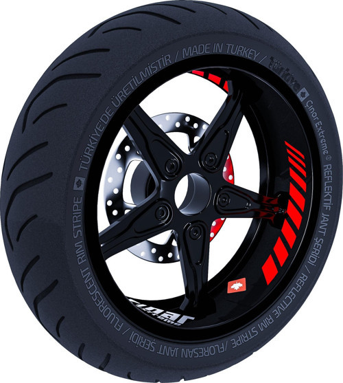 Gp Racing Bayrak Kırmızı İç Jant Şeridi Sticker Çınar Extreme