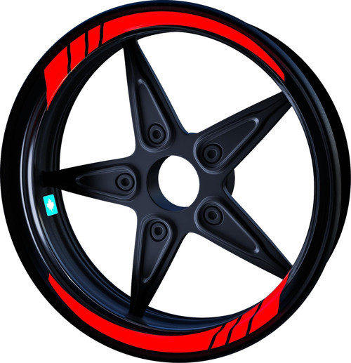 Moto GP Bayrak Kırmızı İç Jant Şeridi Sticker Çınar Extreme